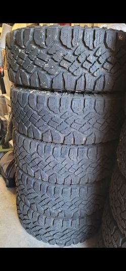 5 Goodyear Wrangler Duratrac Tires for Sale (Size: LT295/70 R17)