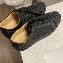 Black Red bottoms Floral Saint Laurent 