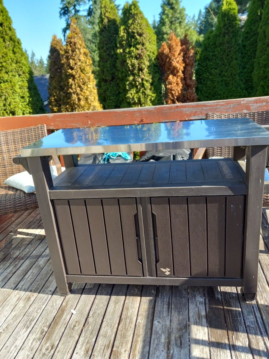 Unity XL Outdoor Kitchen Cart with Storage Graphite for Sale in