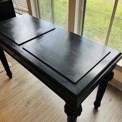Antique Wooden Black Console Sofa Table