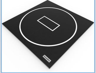 Foldable Wrestling Mat, BJJ Training Mat, Black, 10'x10',1.2" Thick Premium PVC Surface with High-Density XPE Foam Base for Lasting Durability, Ideal 