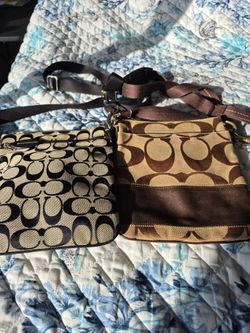2 Coach signature crossbody bags