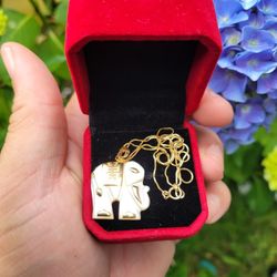 14KT GOLD CHAIN & PENDANT 