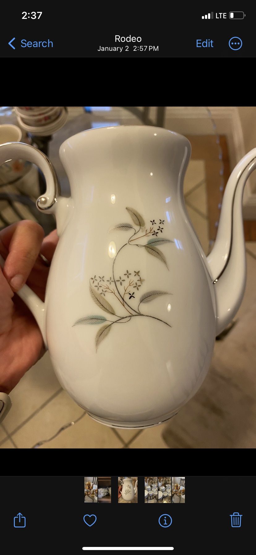 Beautiful Hand Painted Tea Set