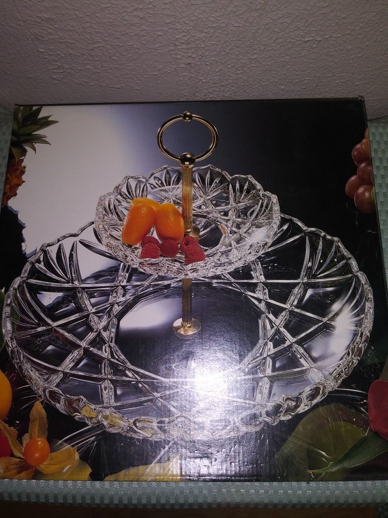 Mikasa Crystal 2 Tier Serving China