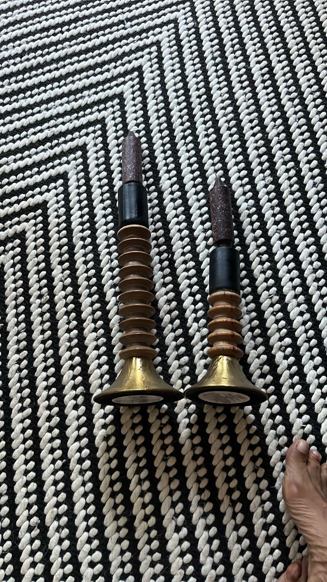 2 Candle Holders -w-candles 