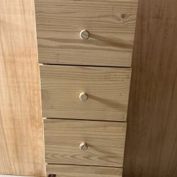 IKEA Tarva Narrow Five Drawer Pine Dresser