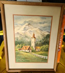 Vintage original watercolor