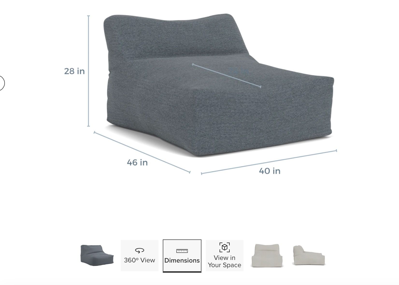 FAB ROOM & BOARD PATIO BEAN BAG!