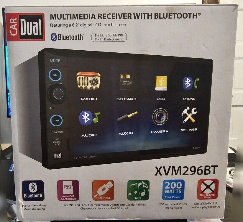 (Car Dual)  MULTIMEDIA RECEIVER WITH BLUETOOTH 