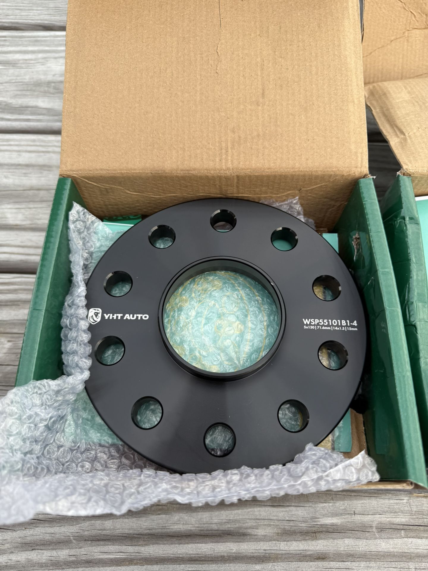 2 Pairs of YHT Auto Wheel Spacers WSP55101B1-2-YC 5x130 71.6mm 14x1.5 15 mm