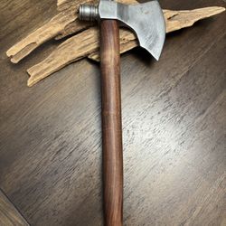 Handmade Damascus Steel Axe & Peace Pipe