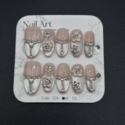 Press On Nails Handmade Size M Reusable