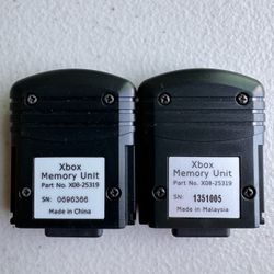 Original Xbox Memory Unit. $20 Each
