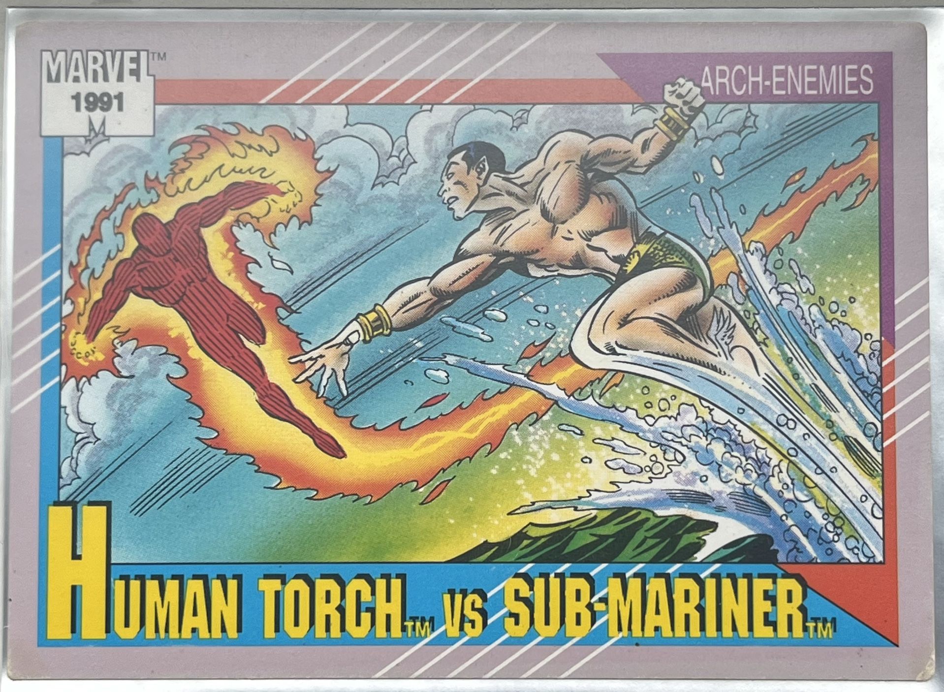 Human Torch Versus Submariner Trading Card 1991
