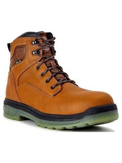 Brown Steel Toe Lace-Up Work Boots Safety Industrial Men's Sizes 7 to 13