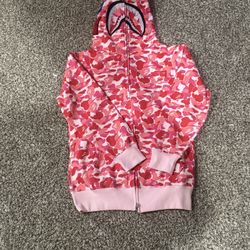 Pink Size Small Bape Camo Hoodie – Great By Condition