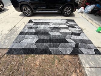 Large Black & Gray Rug