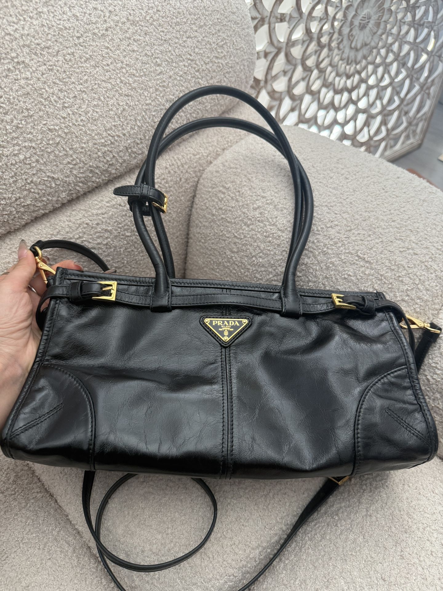 Prada Bonnie medium leather handbag