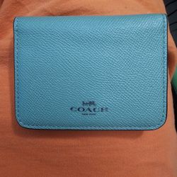 Men's Coach Card Holder Wallet W/ Keychain