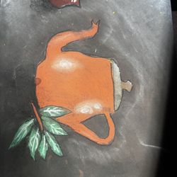 Handmade Abstract Artwork – Pastel Still Life of a Teapot