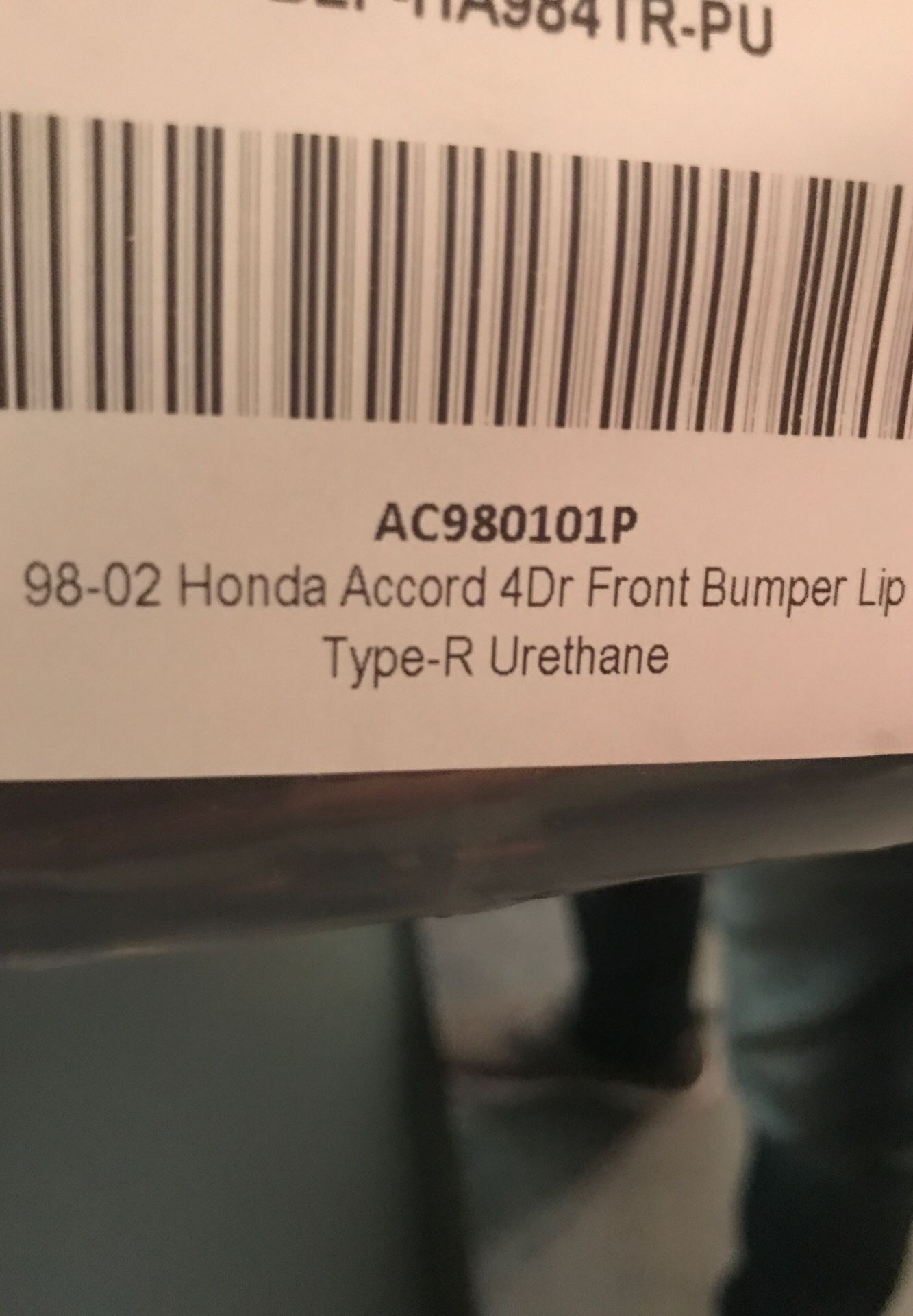 98-02 Honda Accord 4 dr front bumper lip