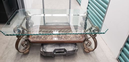 Glass-Top Coffee Table