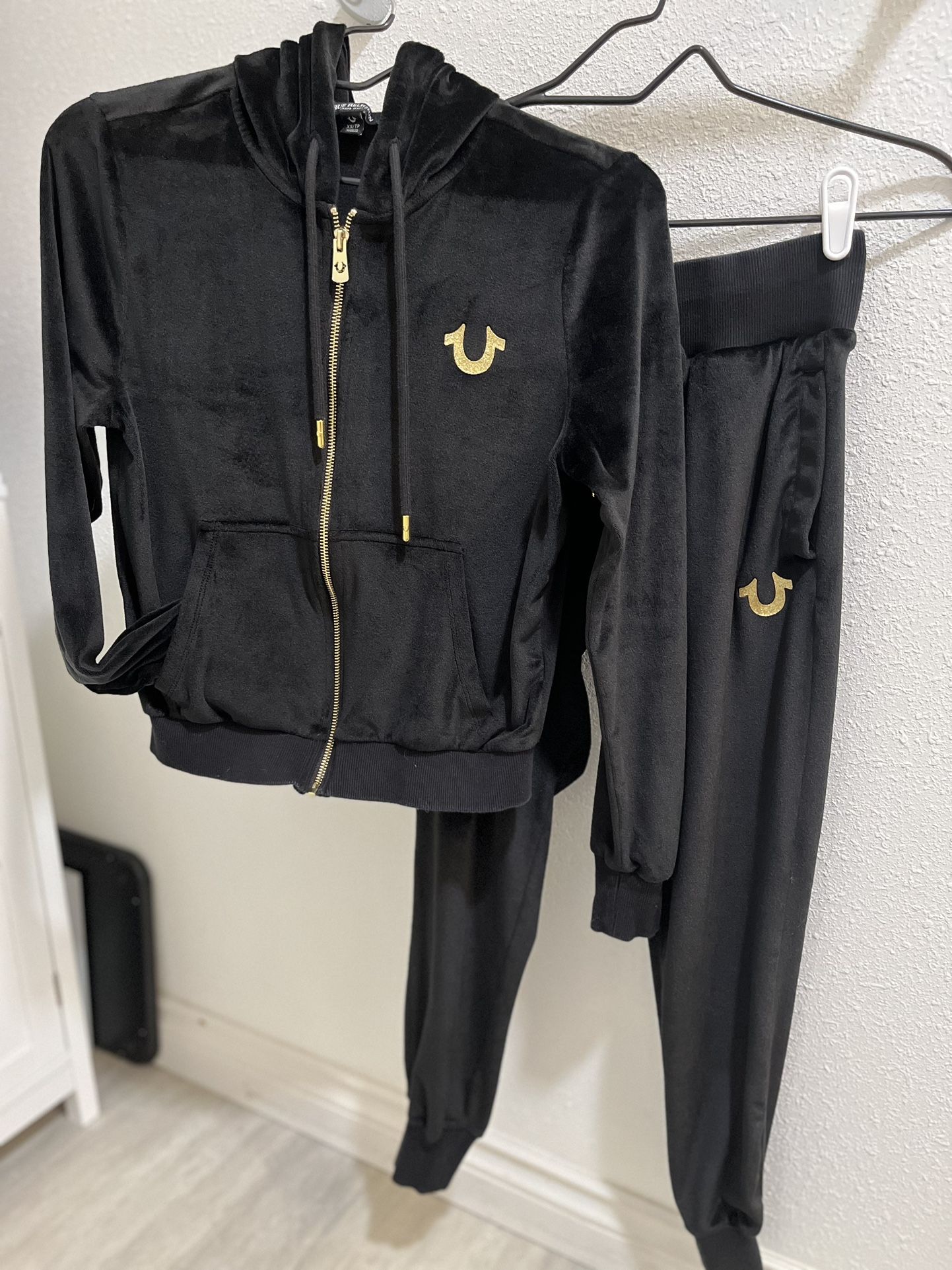 True Religion Velour Zip Hoodie & Matching Joggers