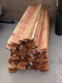 Premium redwood picket fence