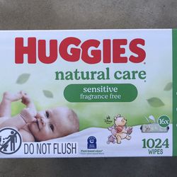Huggies Natural Care 1024 Wipes 