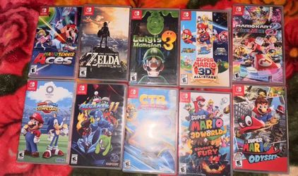 Collection of Nintendo games
