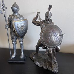 Warrior Statue Halberd Guard Spartan Decor