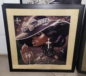 **SALE 20% OFF** Rhinestone Embellished Art