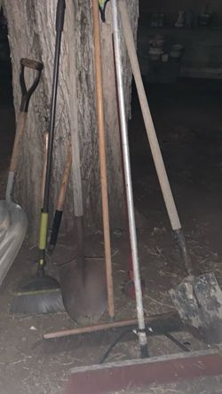 Heavy Duty Red Push Broom