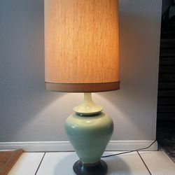 Mid Century Vintage Lamp Aqua 