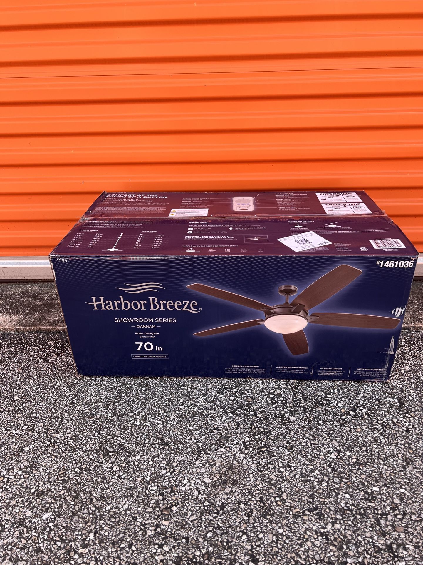 Harbor Breeze Oakham 70-in Bronze with Mocha/Cocoa Blades LED Indoor Ceiling Fan with Light and Remote (5-Blade)