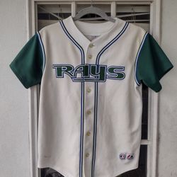 Vintage Majestic Tampa Bay Rays Cantu #3 signed jersey sz L (youth)