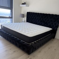 New In Box King Bed Frame With Mattress (Read Description Below)