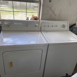  PERFECTLY EXACTLY MATCHING KENMORE  WHIRLPOOL WASHER & ELECTRIC DRYER SET.HEAVY DUTY SUPER CAPACITY PLUS. BOTH RUN GREAT & ILL RUN BOTH FOR YOU.IIN M