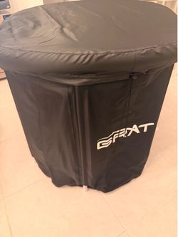 88 Gallon Cold Plunge Tub with Cover Lid, Portable Inflatable Ice Plunge Tub
