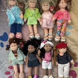 Ty Teenie Beanie Babies Boppers Dolls Lot of 8