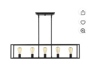 062Z: NEW Golden Lighting Wesson 5-light Island Light in Matte Black