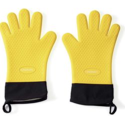 Kitchen Oven Gloves (Yellow , 13.2x7.7)