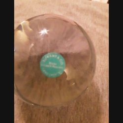 Tennis Ball Tiffany Crystal  Paperweight 