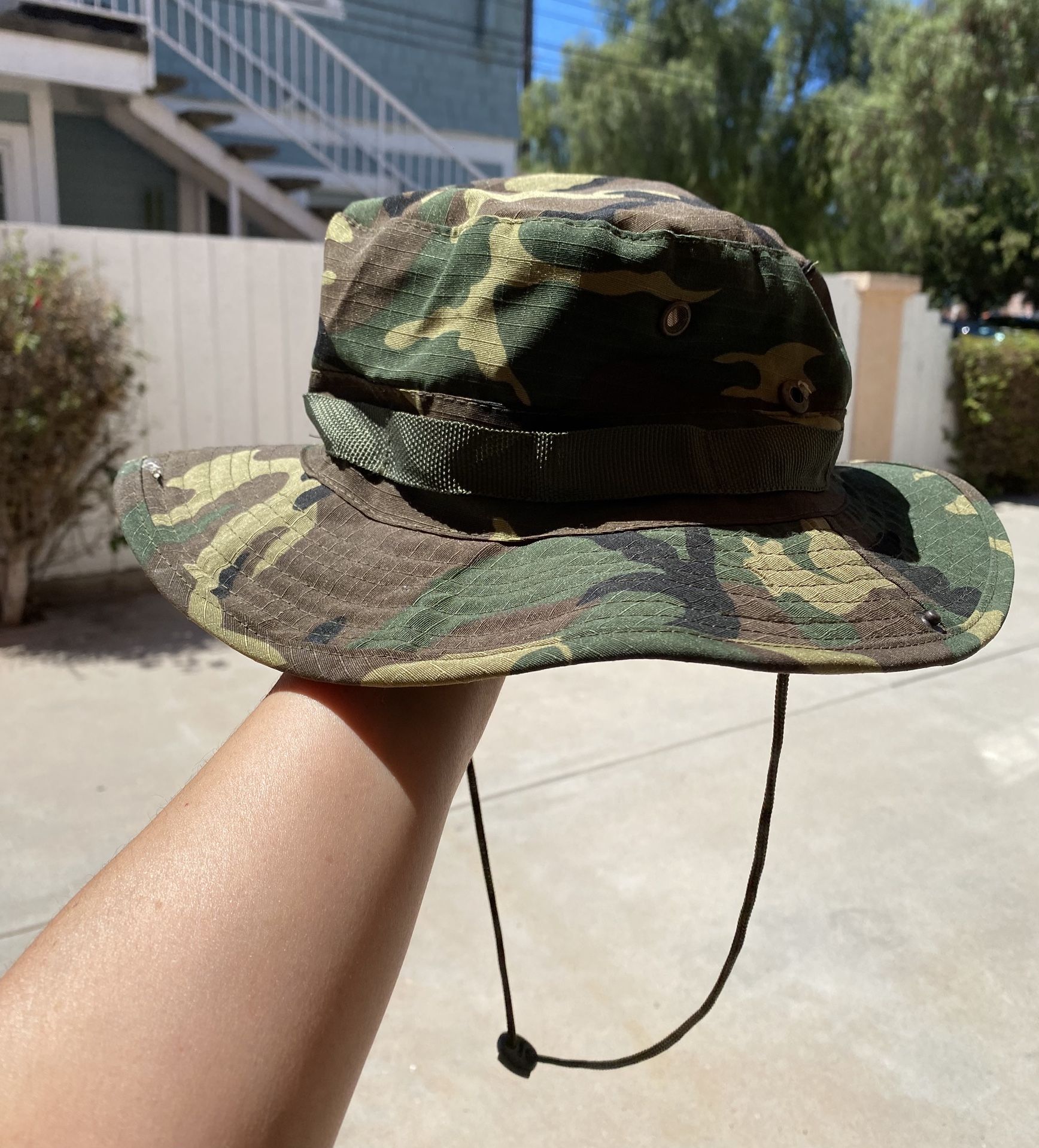 Youth Camo Sun-Bucket Hat Summer Outdoor Safari Fishing ☀️