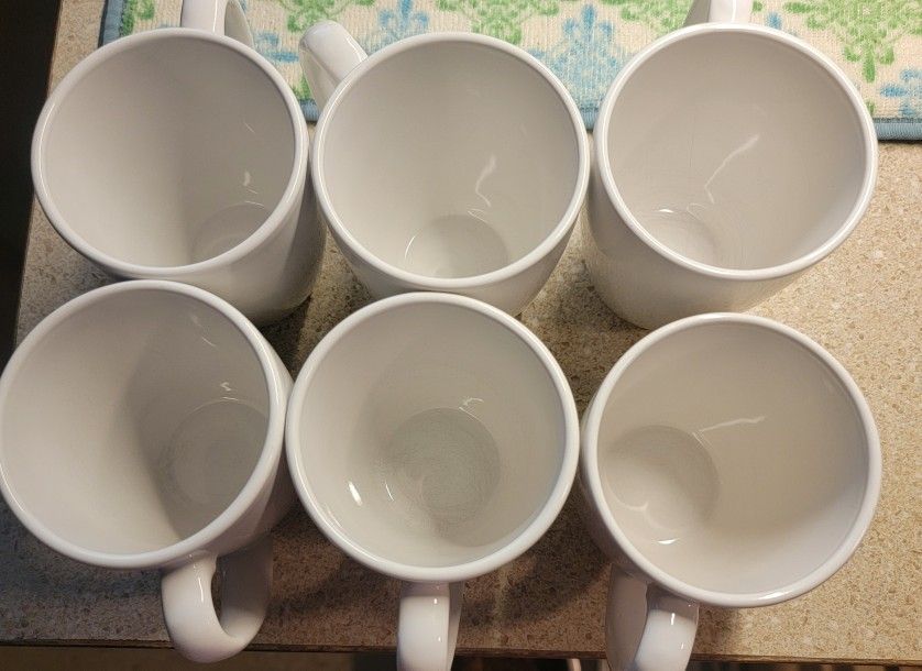 6 New Corelle 10oz Mugs