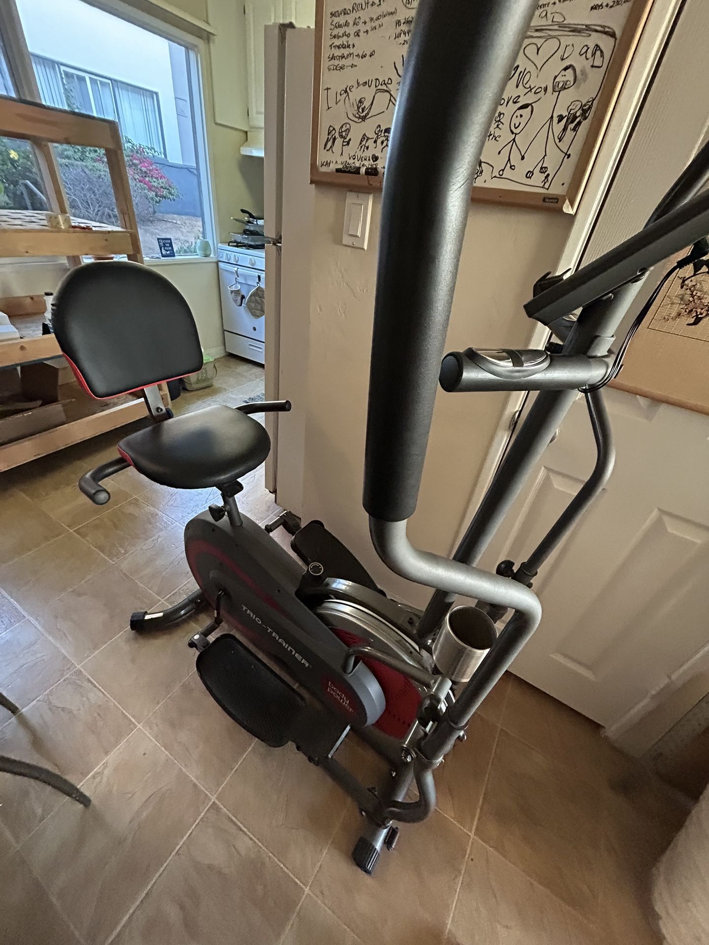 2 in 1 Elliptical + Bicycle Exercise Machine 