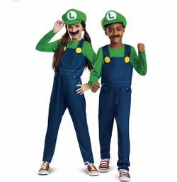 Super Mario Halloween costume Luigi size 4–6 kids new
