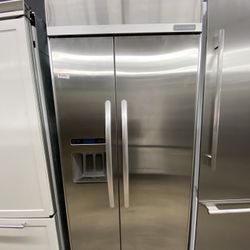 KitchenAid Built In Side By Side 36” Refrigerator Counter Depth 