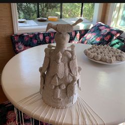 African Yoruba Beaded White Bird Crown